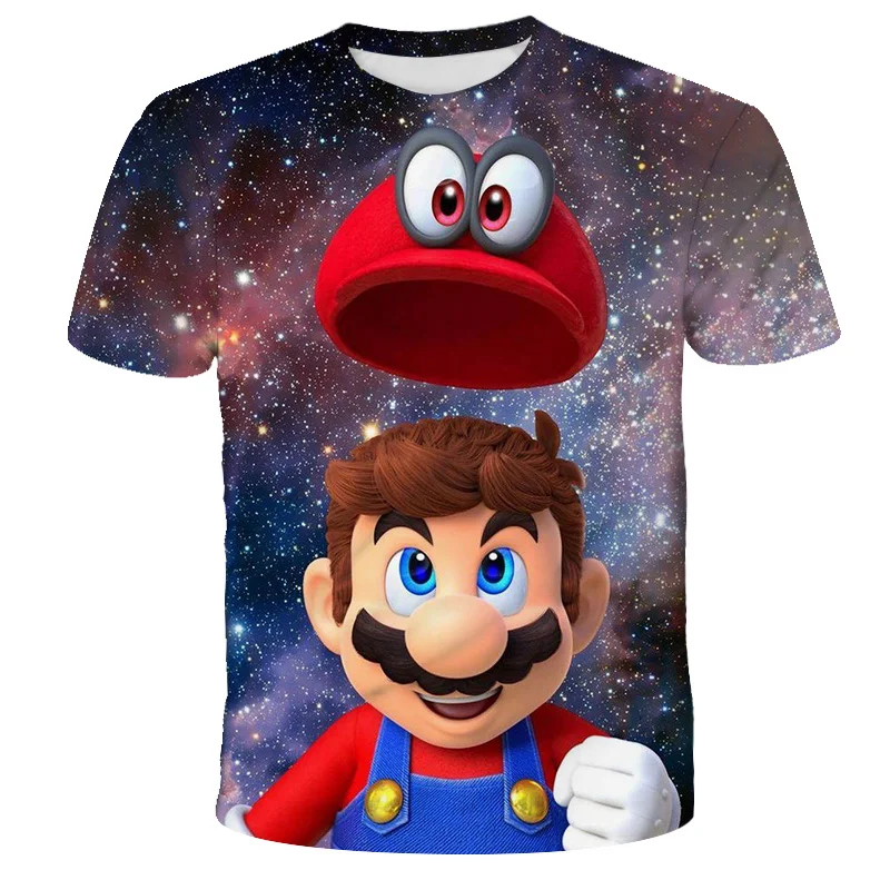 Mario 3D noua culoare pictat barbati tricou 3D imprimate T-shirt, gât moda T-shirt, bărbați și femei T-shirt, desene animate T-shir