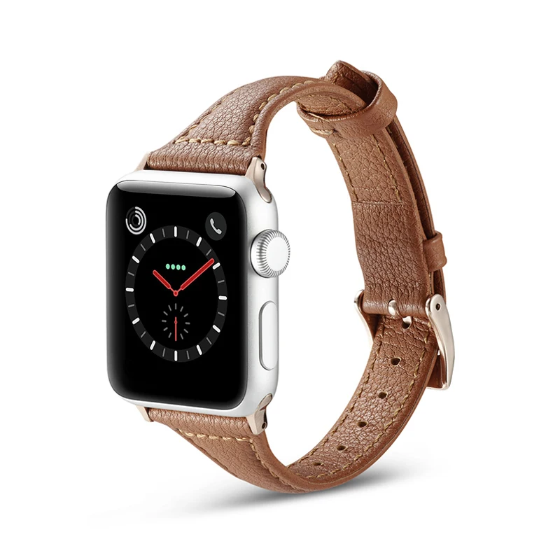 Slim Subțire curea din piele pentru apple watch band 44mm 40mm 42mm 38mm iwatch trupa pentru apple watch 6/5/4/3/2/1 bratara Wristbelt
