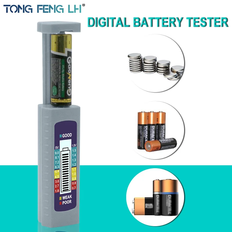 Digital Baterie de Capacitate Instrument de Diagnosticare Tester Baterie Display LCD Verifica AAA AA Celule Buton Universal Tester