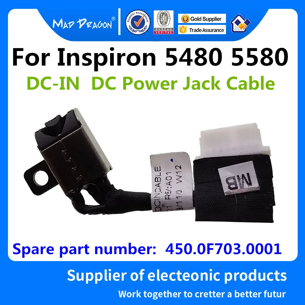 MAD DRAGON Brand laptop nou DC LA DC-DC Power Jack Cablu Pentru Dell Inspiron 5480 5580 BUCKY -N14 DC IN Cable 450.0F703.0001