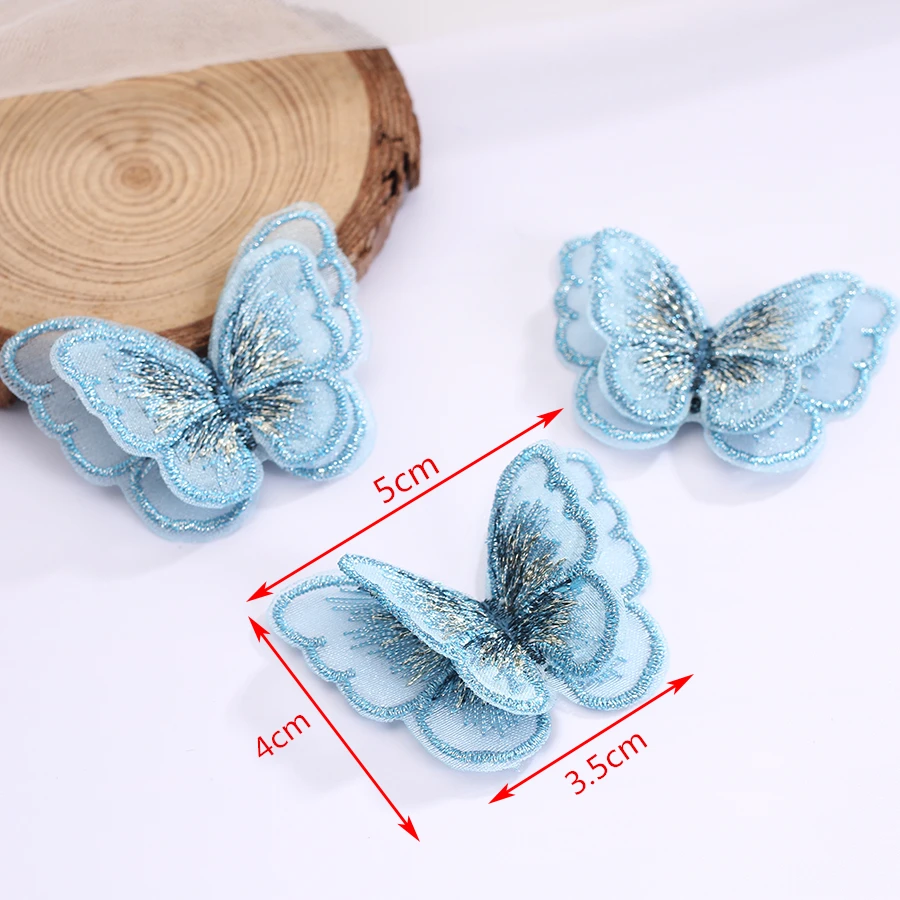 6pc/lot 3D Brodate Fluturi Material Fluture Patch-uri Aplicatiile Diy Haine de Îmbrăcăminte Cusut Pe Autocolante Bijuterii Ambarcațiunile de a Face