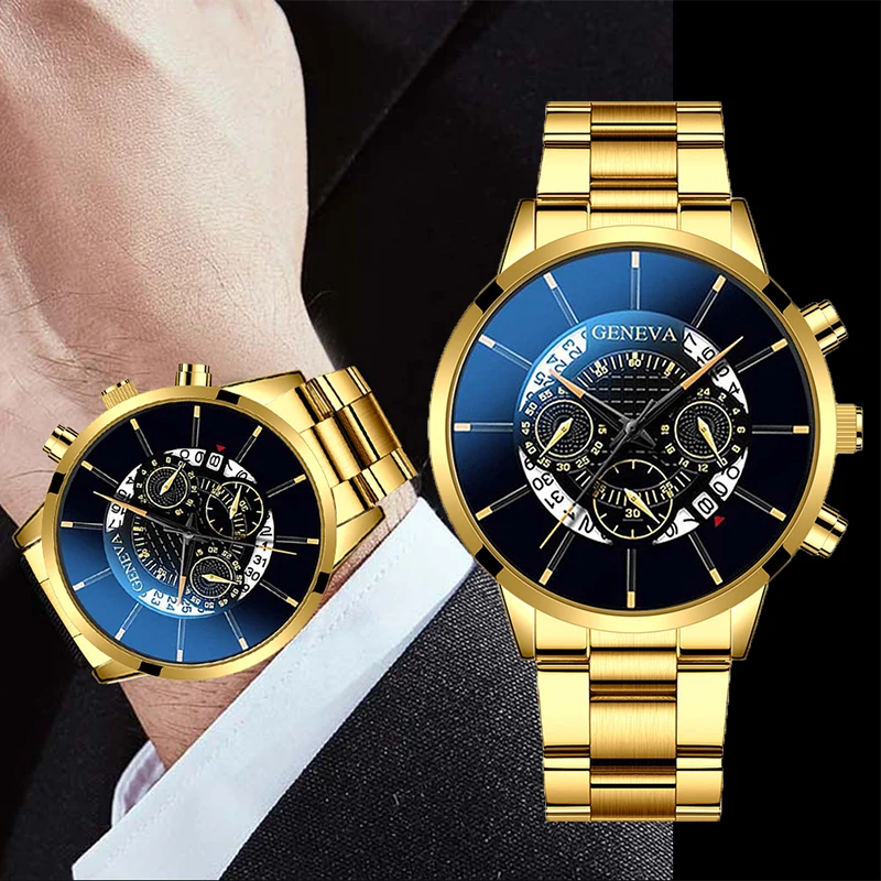 Moda Barbati Ceas Cuarț Negru Clasic Ceas De Mână Din Oțel Curea De Lux Calendar De Afaceri Watche Cadouri Pentru Bărbați Reloj Dropshipping