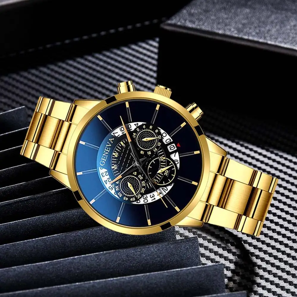 Moda Barbati Ceas Cuarț Negru Clasic Ceas De Mână Din Oțel Curea De Lux Calendar De Afaceri Watche Cadouri Pentru Bărbați Reloj Dropshipping