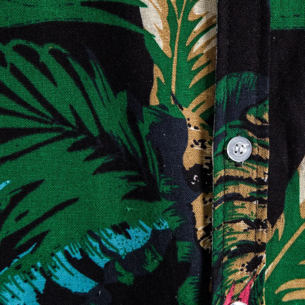 Barbati Tricou 2020 Moda Barbati Casual Butonul Hawaii Imprimare Plaja Maneci Scurte Quick Dry Top Bluza Barbati Haine de Vară Camisas