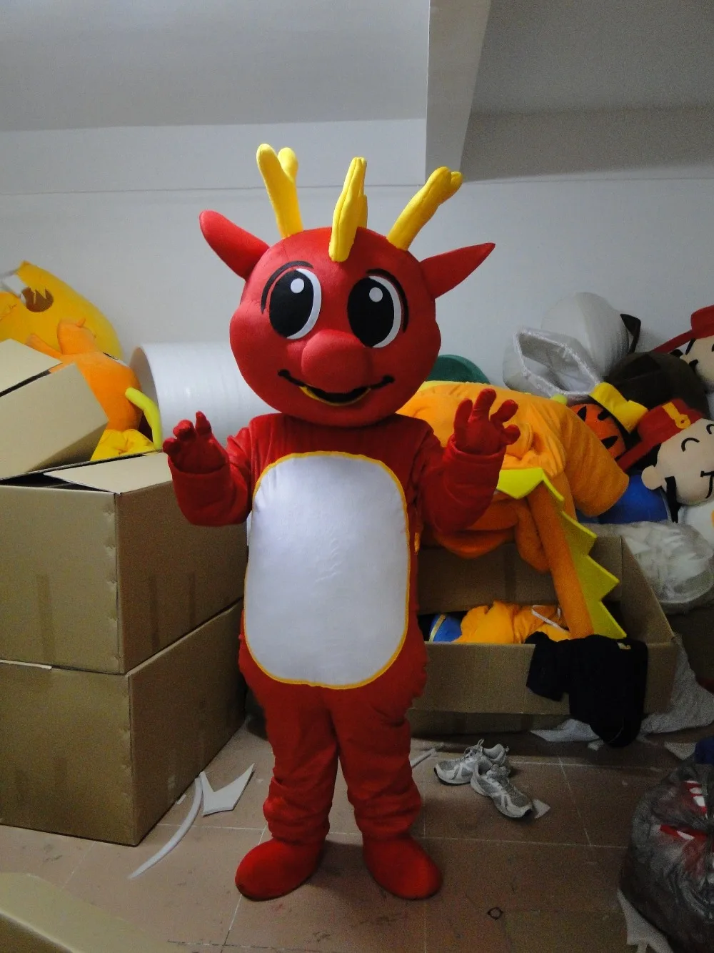 De înaltă calitate vânzări la cald Red Dragon mascota costum transport gratuit haine