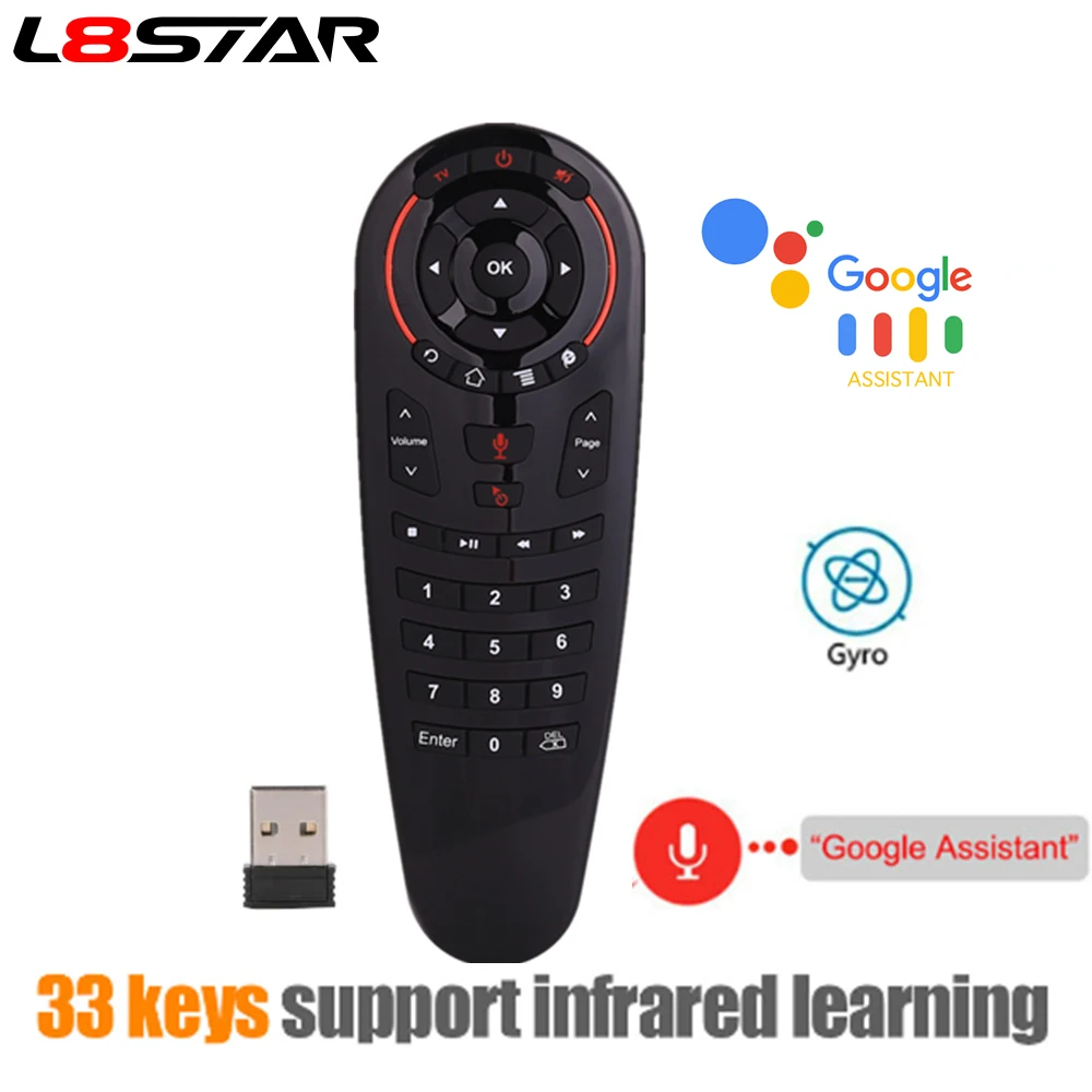 5pcs G30S Aer Mouse-ul Google Voice Android Tv Gyro 33 taste IR de Învățare TV control de la Distanță controler de la Distanță Air Mouse-ul pentru Foc TV