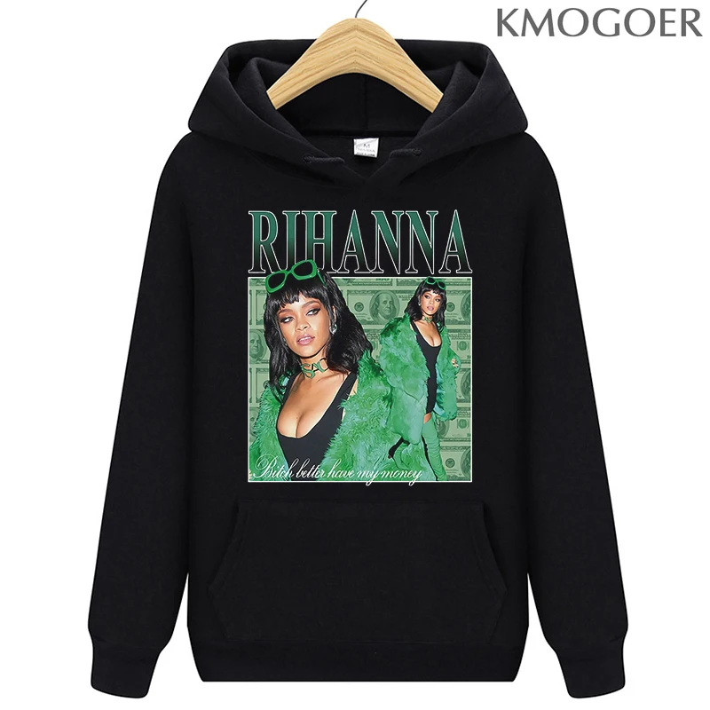 Negru&Albastru&Gri Rihanna Epocă Tumblr Ulzzang Femei Hanorac Casual Cu Maneci Lungi De Vara Barbati Pulover Grafic Rece Swearshirt