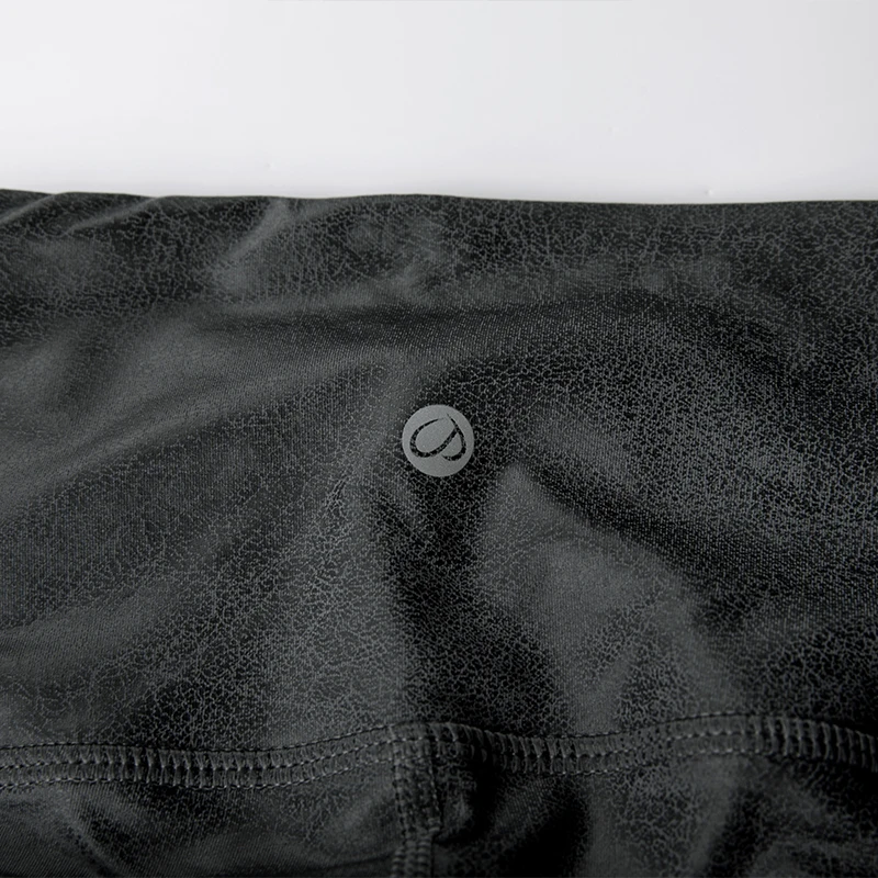 CRZ YOGA pentru Femei Mată Acoperită Faux din Piele Textura Legging Antrenament Plasă de Pantaloni Stramti cu Drawcord-25 cm