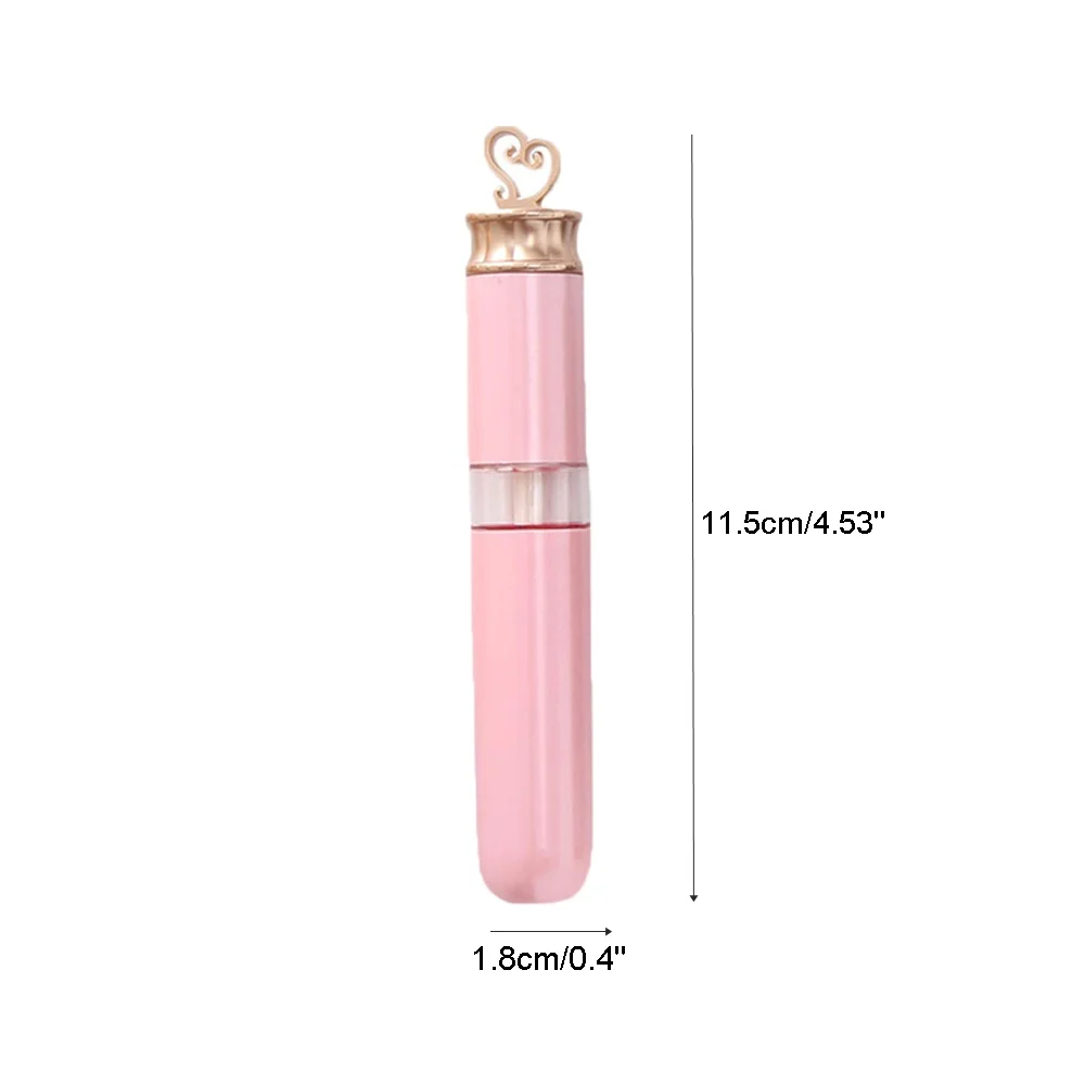 5 Piese Pink 6ml Gol Luciu de Buze Tuburi de Aur în Formă de Inimă de Sus,Ruj Cosmetice de Ambalare Container