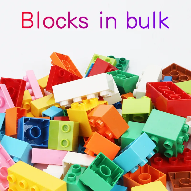 Mare Cărămizi Baseplates Bloques Copil de Învățare Timpurie DIY Blocuri 2x4 Jucării de Construcție Vrac Gol Duplo pentru Copii 2x2