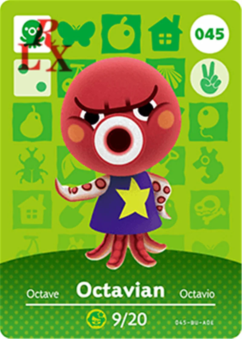 3pcs Caracatiță Octavian Marina Zucker Animal Crossing Sătenii Carduri ACNH NFC Cărți de Joc Ntag215 Categorie NS Comutator WiiU