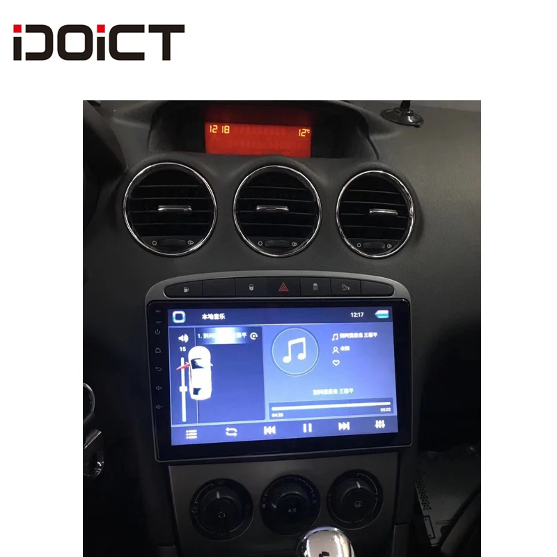 IDOICT Android 9.1 Masina DVD Player Navigatie GPS Multimedia Pentru peugeot 308 408 RCZ Radio 2009-Stereo auto Capul Unitate DSP