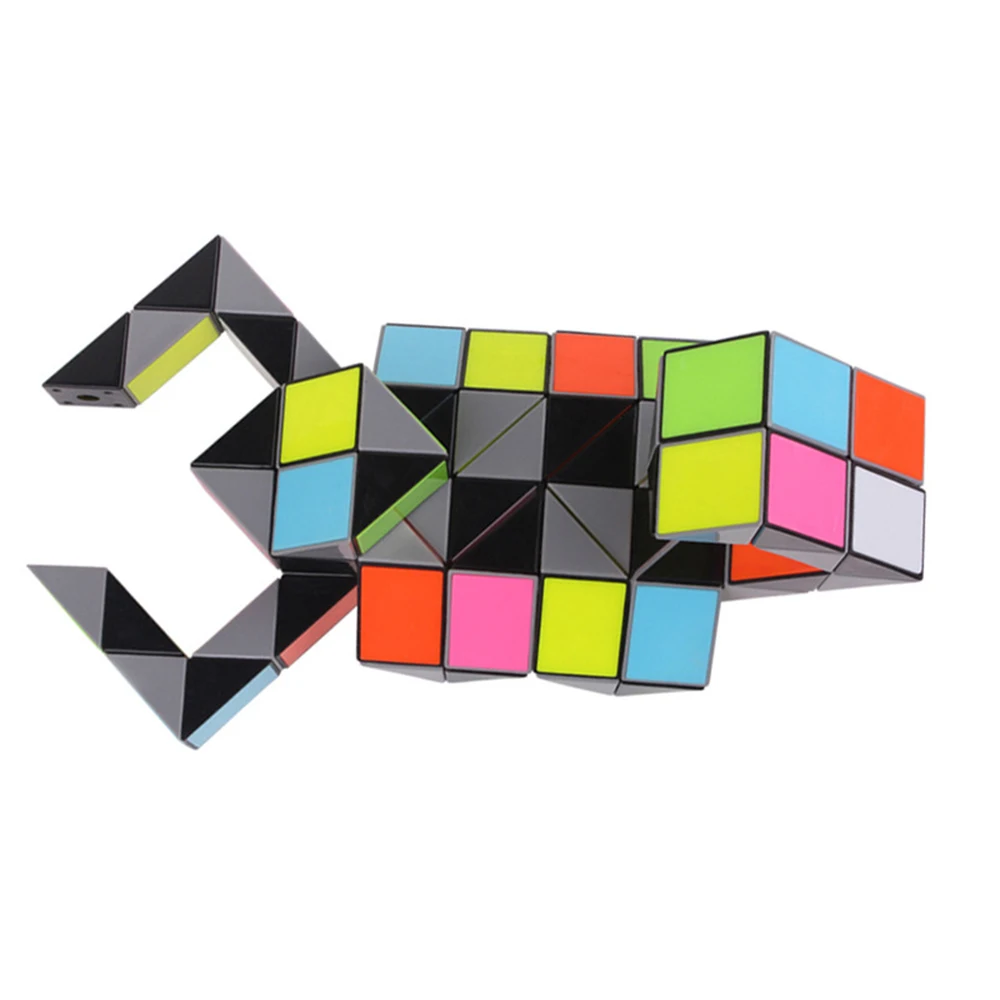 ZHISHENG 3D pline de culoare Magice Conducător 24/36/48/72 Segmente de Șarpe poftă de mâncare Puzzle Cub Copil Jucărie de Învățământ pentru Copii