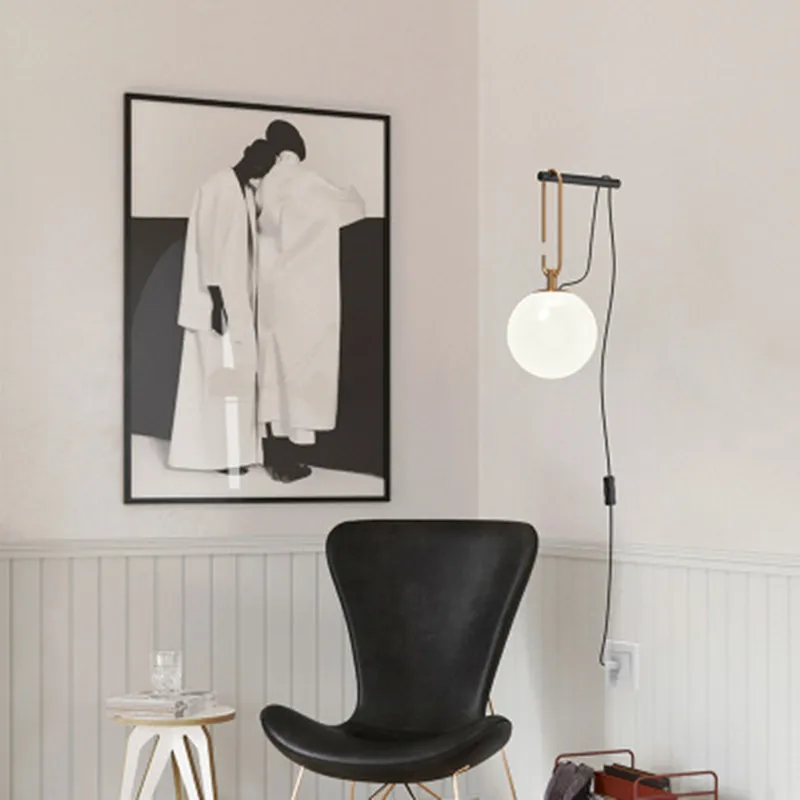 Nordic creative sticlă de lampă de perete personalitate minimalist modern, dormitor lampă de noptieră intrare, hol, coridor art lampă de perete