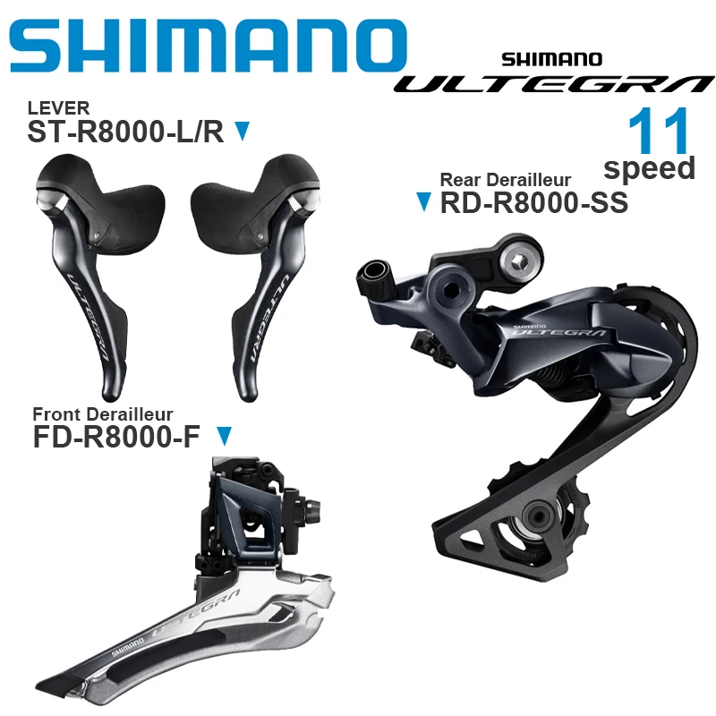 SHIMANO ULTEGRA R8000 2x11 Viteza Groupset Stanga+Dreapta Schimbator Fata+Spate Derailleur SS / GS piese ORIGINALE pentru Biciclete Rutier