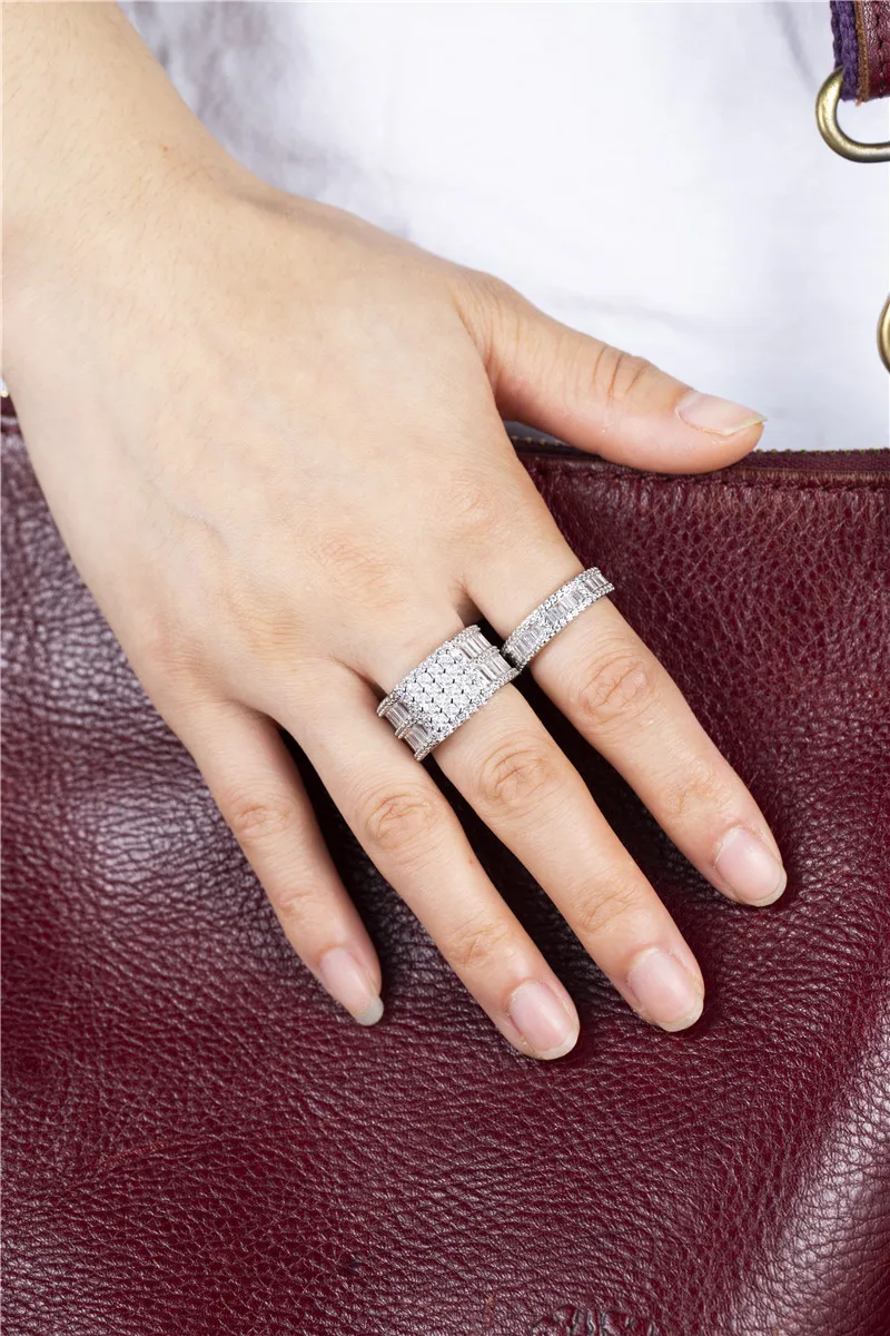 Inele de lux Pentru Femei de Înaltă Claritate argint 925 Simulated Diamond, Platinum Accent Rezistent la Logodna Aniversări de Nunta