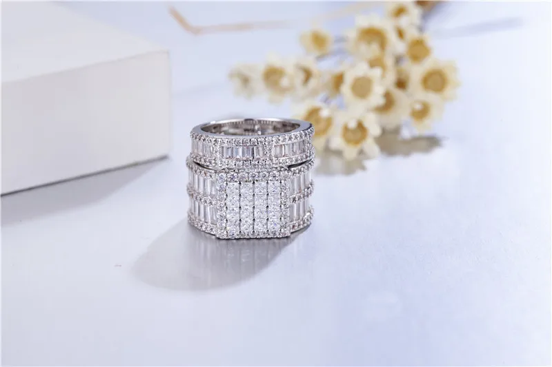 Inele de lux Pentru Femei de Înaltă Claritate argint 925 Simulated Diamond, Platinum Accent Rezistent la Logodna Aniversări de Nunta
