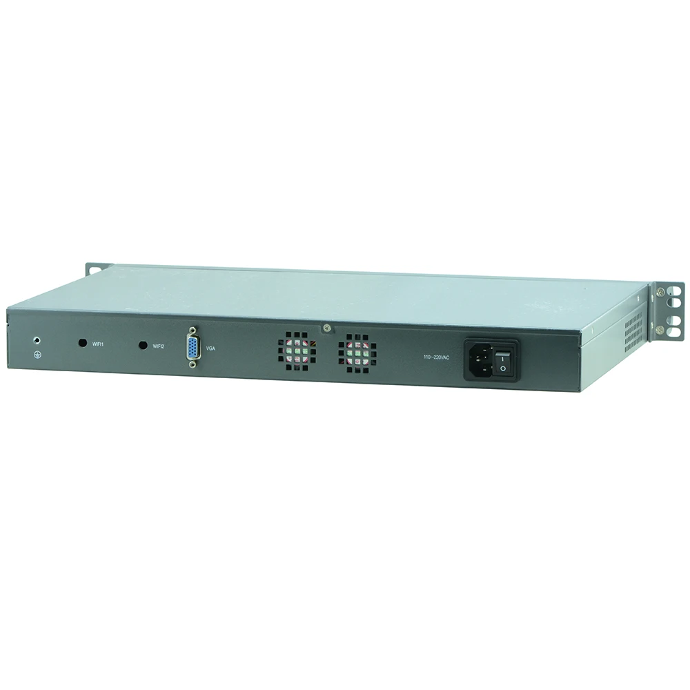 6 ethernet LAN porturi de rețea de securitate firewall linux fără ventilator 1U rack server Intel Celeron Quad Core J1900