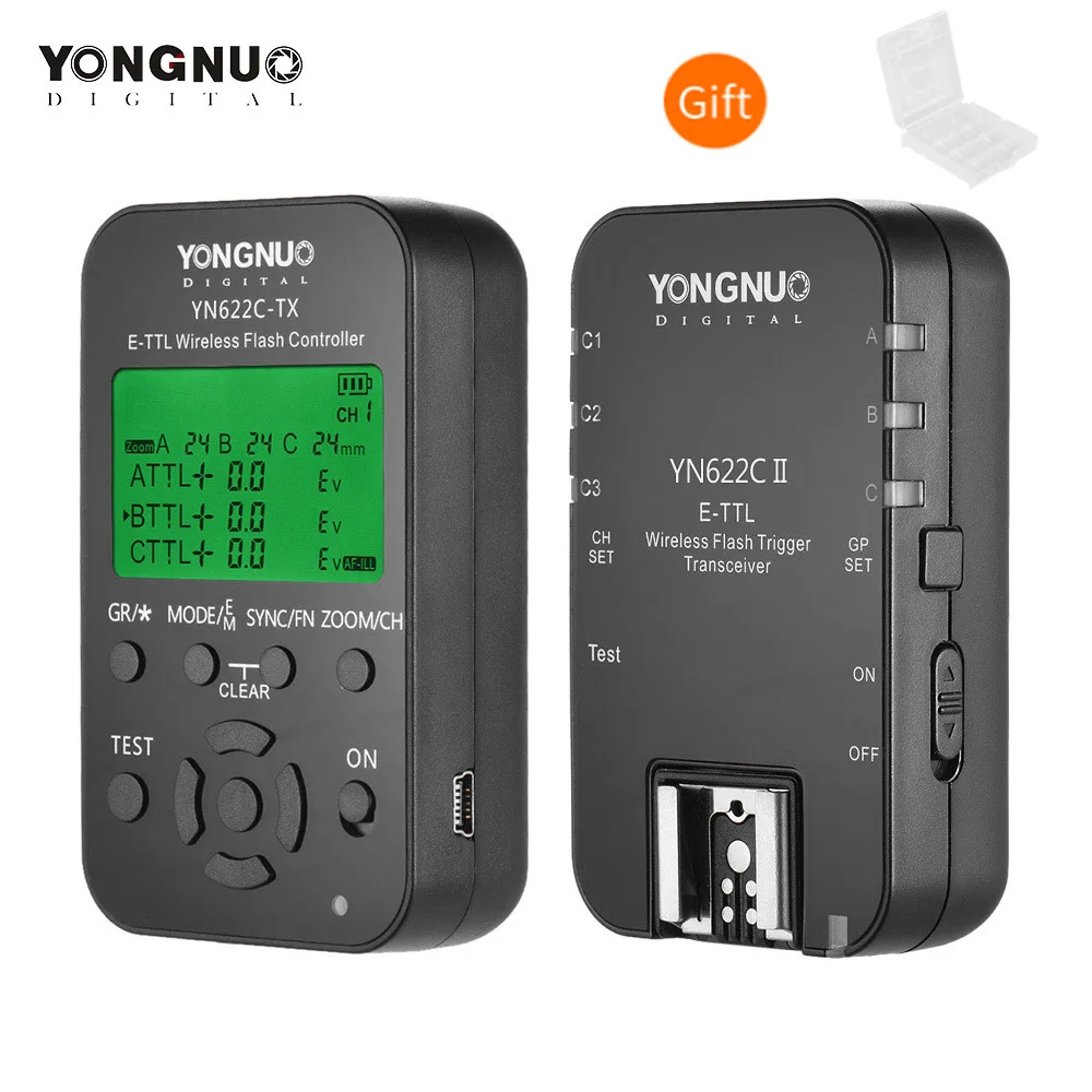 YONGNUO YN622C-KIT Wireless E-TTL HSS Flash Trigger YN-622C II pentru Canon EOS Seria Dslr YN622C 622C Flash Trigger de Emisie-recepție