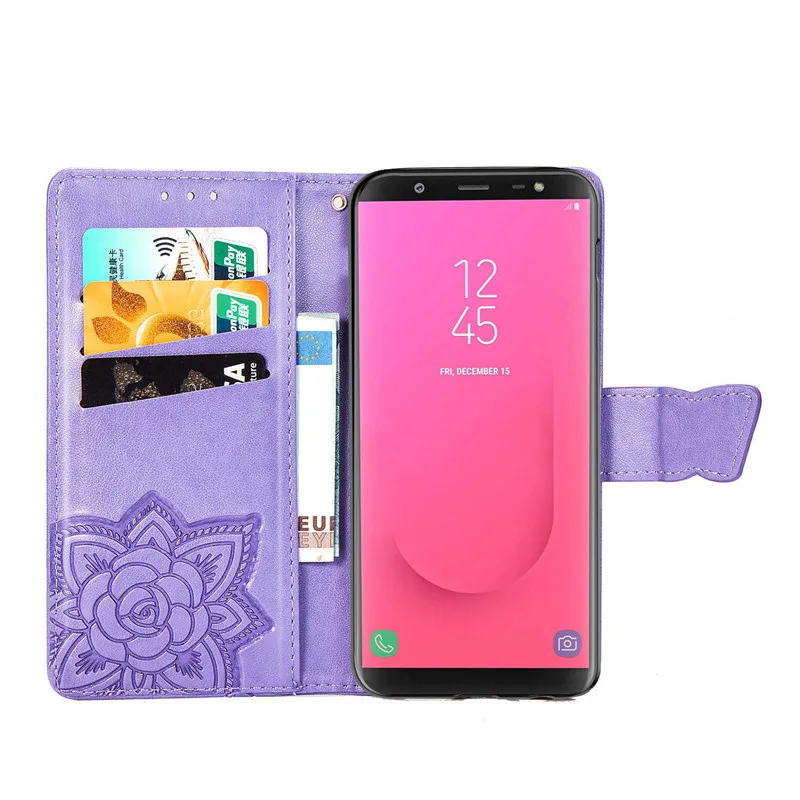 J8 2018 din Piele de Caz Pentru Samsung Galaxy A6 Plus A10S A20S S7 Edge S8 S9 S10 plus S10e S20 Ultra A70 Flip Wallet Card solt Acoperă