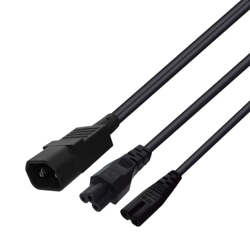 Tip Y Splitter Cablu de Alimentare ,IEC320 C14 Plug 3-Penis de sex Masculin Cablu de Alimentare Cablu de Alimentare AC Adaptor pentru C7 +C5 Feminin