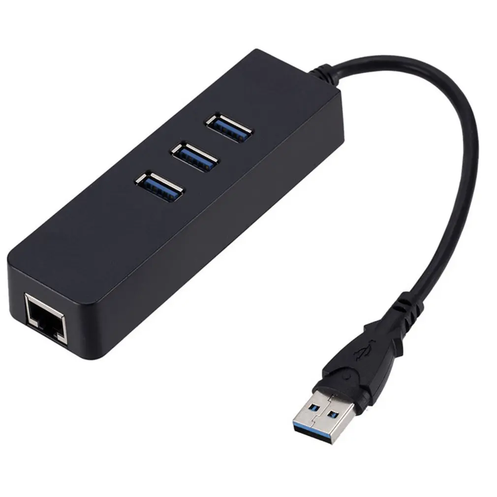 3-Port Hub USB 3.0 Cu RJ45 Gigabit Ethernet Adaptor Convertor LAN cu Fir Adaptor de Rețea USB Pentru Tablete Și Mai mult