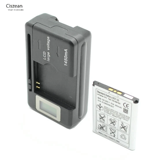 Ciszean 1x BST-33 Înlocuire Baterie Pentru K790 K530 K790i K790C K800 K800i K810i K818C W595C T700 C702 G705 950mAh + LCD Încărcător