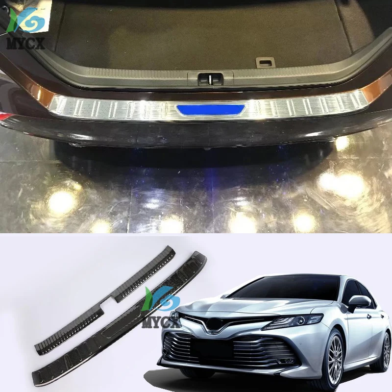 Pentru Toyota Camry XV70 2018 Interior din Oțel Inoxidabil Bara Spate Protector Guard plate Garnitura Pragului 2 buc Masina de Styling Accesorii!