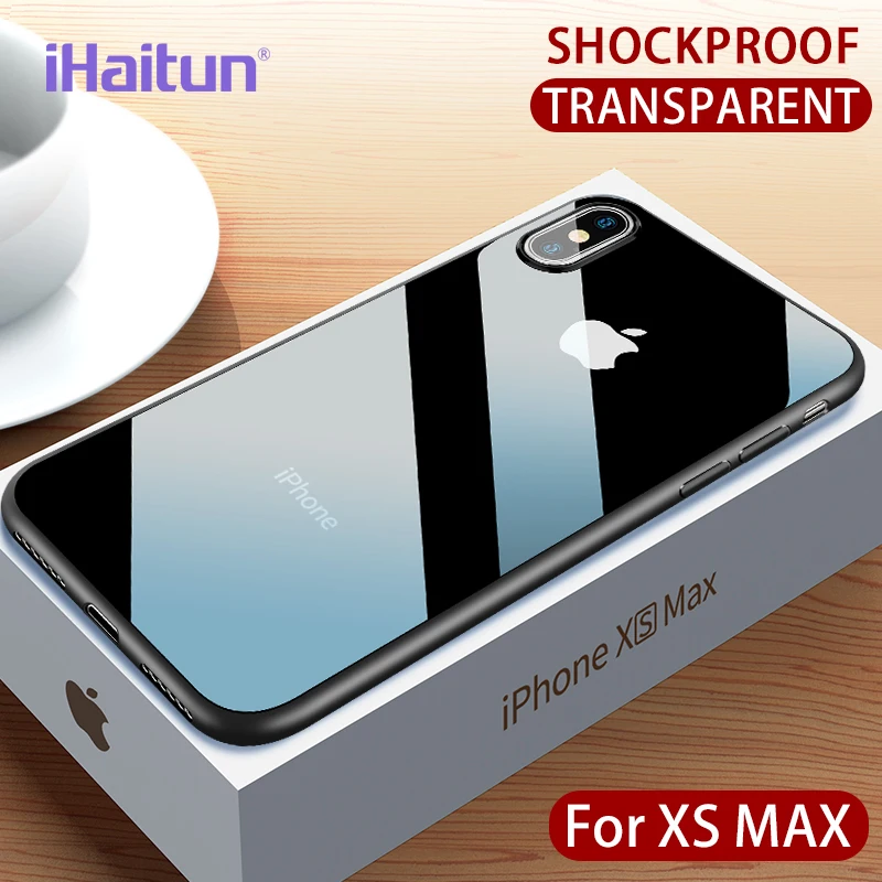 IHaitun de Lux Șoc Dovada Caz Pentru iPhone X XS MAX XR Cazuri Lentile Ultra Subțire Transparent Picătură Cover Pentru iPhone XS MAX X 10 Moale