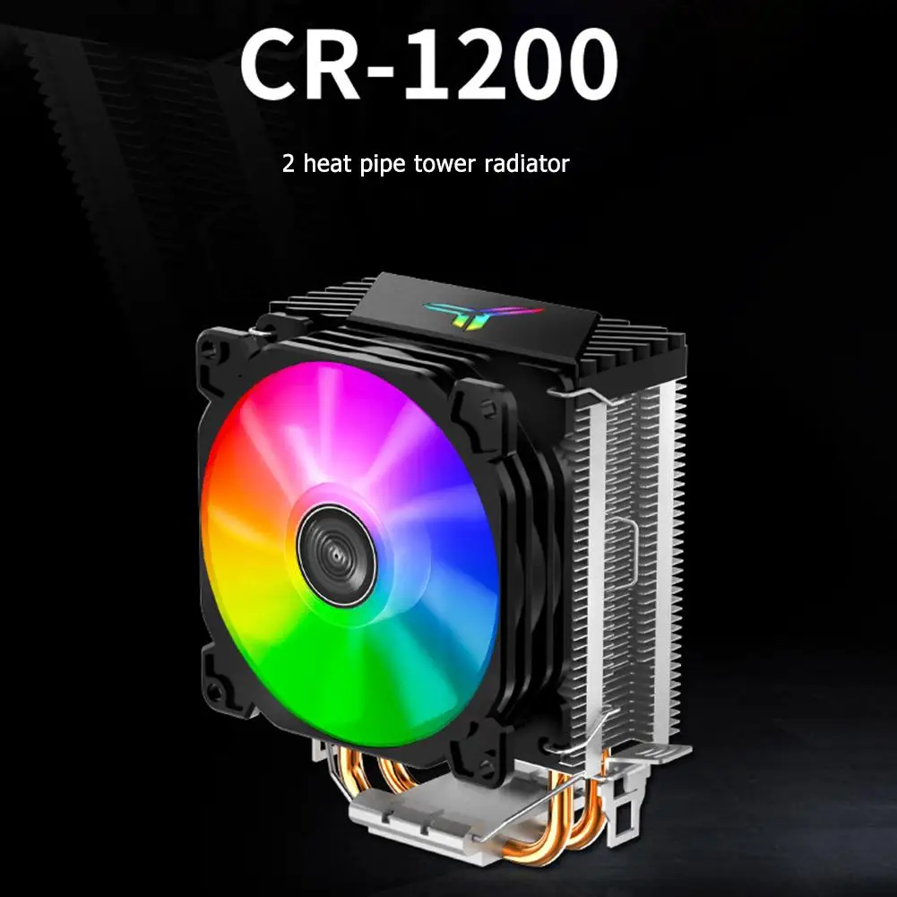 Jonsbo CR1200 2 Heat Pipe Tower Cooler CPU RGB 3Pin Ventilatoare de Răcire Radiator Cu 9cm Culoare Lumină Moale Fan Convenabil Pentru a Curăța
