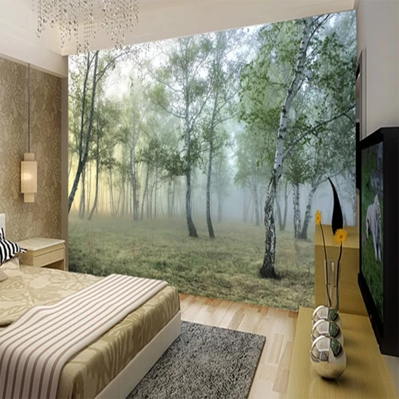 Green Forest 3D Peisaj Natura Tapet Personalizat Dimensiune Dormitor, Camera de zi Canapea Fundal de Decor Acasă 3D pictură Murală Rola de Hartie