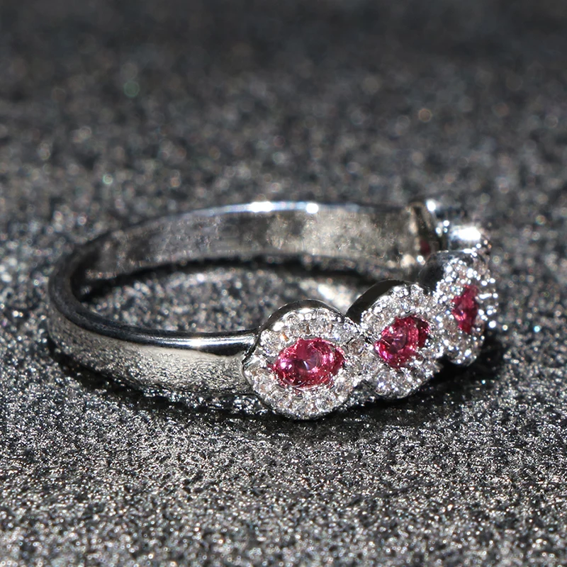 Bague Ringen Clasic 925 argint 925 inele pentru femei cu rubin rosu pietre pretioase de dimensiuni de 6-10 en-gros petrecere de nunta cadou