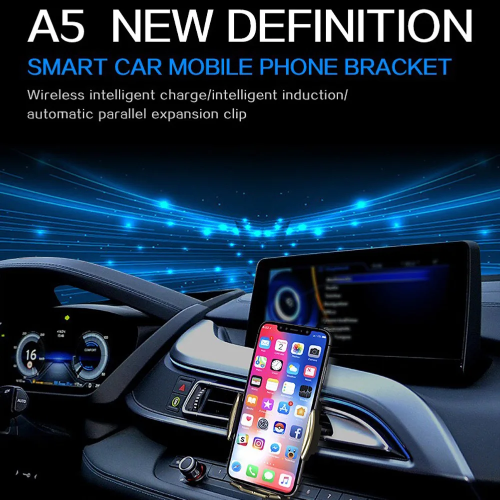A5 Qi de Încărcare Rapidă Auto de Prindere de Montare în Mașină 10W Wireless Incarcator Auto Suport de Telefon Telefon Mobil de Încărcare Rapidă Suport pentru iPhone