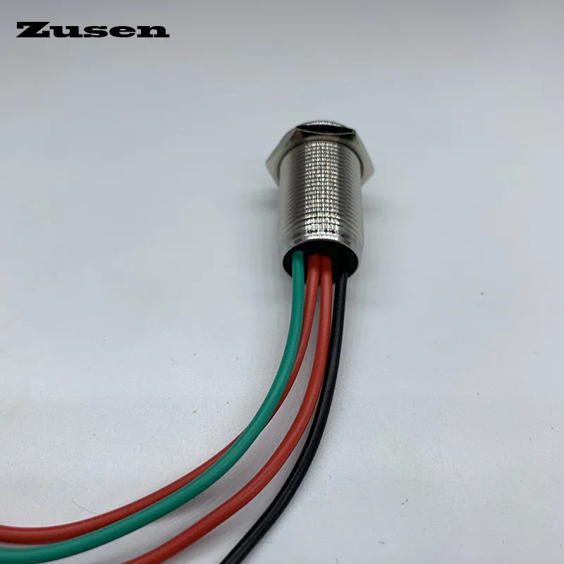 Zusen noi 16mm cu cap plat touch comutator on/off tip push buton comutator cu 6-24V led IP67