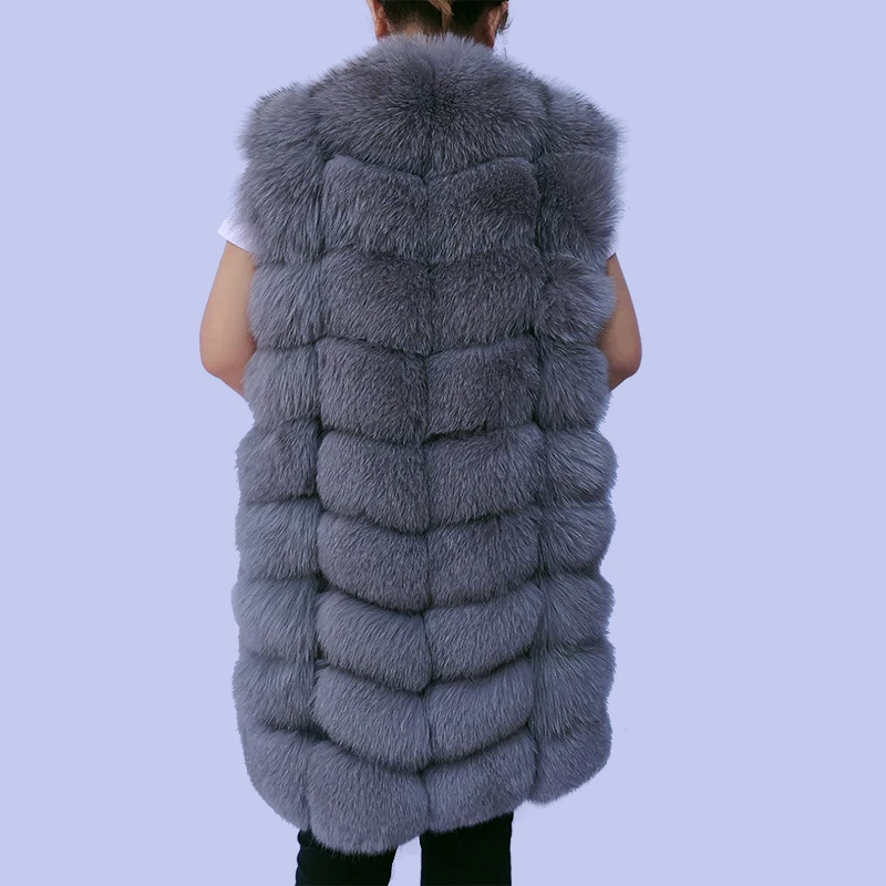 Femei haină de blană haină de blană de vulpe Detașabil mid-lungime mâneci blană de vulpe vesta de blana, veste de blana naturala, haine de blană pentru femei jacheta de iarna 20