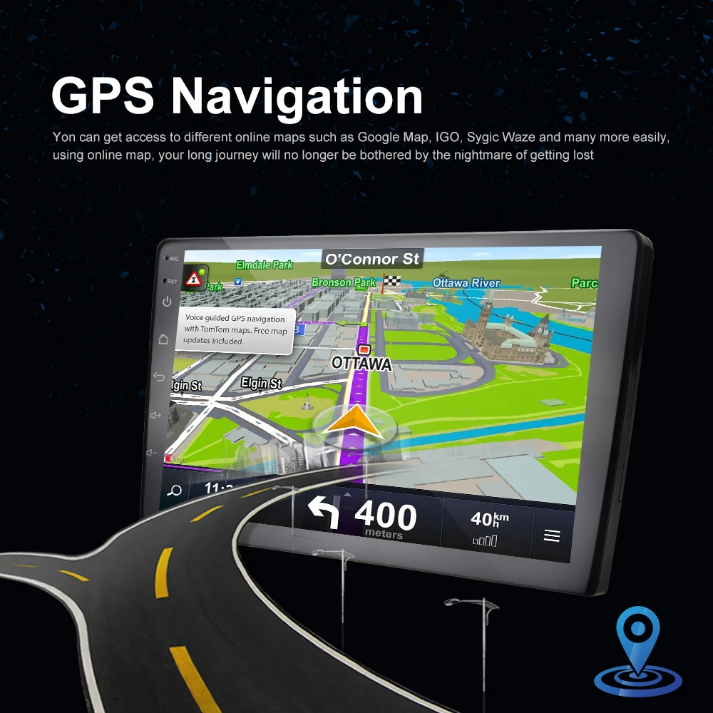 Podofo 9inch android auto Multimedia player universal de Navigare GPS audio stereo radio cu WIFI, bluetooth 2din Nici DVD AutoRadio