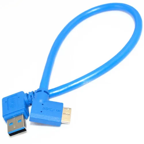 30cm USB 3.0 UN unghi de 90 grade unghi de sex masculin la Micro B male 90 de grade stânga unghi de Cablu scurt