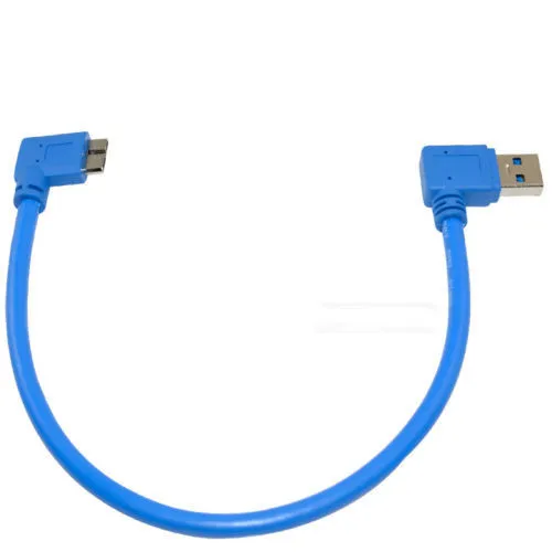 30cm USB 3.0 UN unghi de 90 grade unghi de sex masculin la Micro B male 90 de grade stânga unghi de Cablu scurt