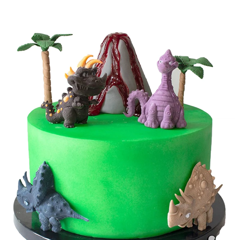 SHENHONG Dinozaur Jurassic Silicon Tort Fondant Mucegai Copil Ziua de Mestecat Pastă de Zahăr Ambarcațiuni de Patiserie de Ciocolata de Decorare Mucegai