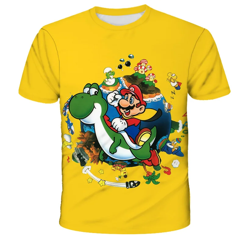 4-14y Boys T-shirt-uri de Desene animate Super Mario 3D de Imprimare Topuri Pentru Copii cu Maneci Scurte T-shirt Casual Moda de Înaltă Calitate, Haine Noi