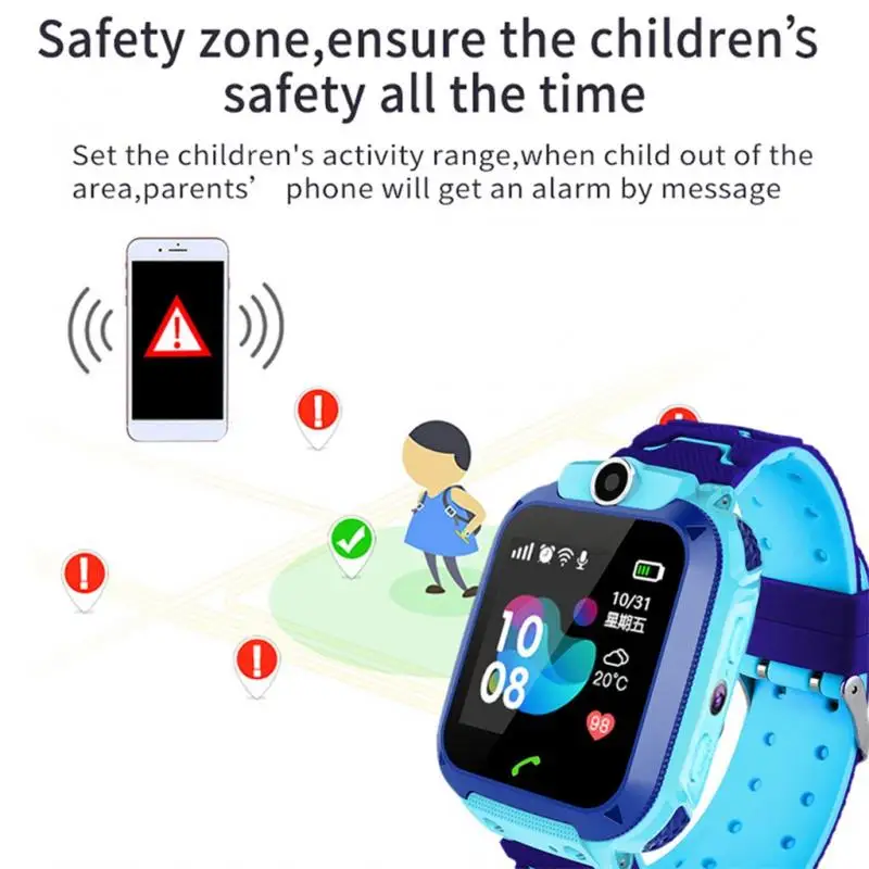 Anti-a Pierdut Copii Multifunctional Ceas Inteligent GPS Tracker Copil SOS Monitor de Poziționare pentru Copii de Telefon Pentru IOS Android