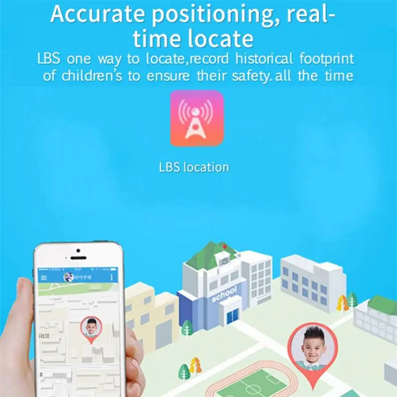 Anti-a Pierdut Copii Multifunctional Ceas Inteligent GPS Tracker Copil SOS Monitor de Poziționare pentru Copii de Telefon Pentru IOS Android