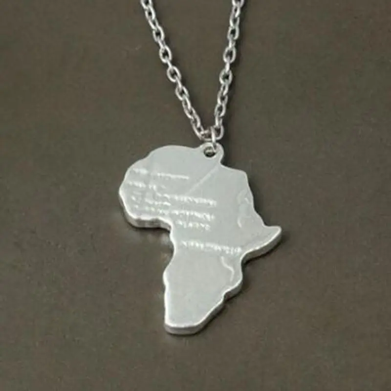 African Harta Coliere Pandantiv Vintage Aur, Argint Farmece Cravată Hiphop Africa Colier Pentru Femei Bijuterii Accesorii Cadou nou