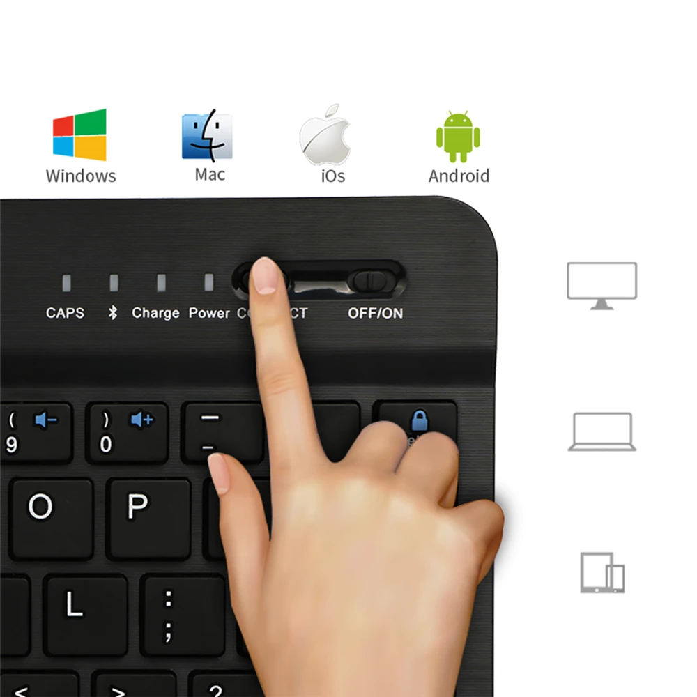 Ultra Slim Wireless Bluetooth Tastatură spaniolă Pentru IOS Android Tablet keyboard PC-ul Windows Pentru iPad Bluetooth spaniolă Teclado