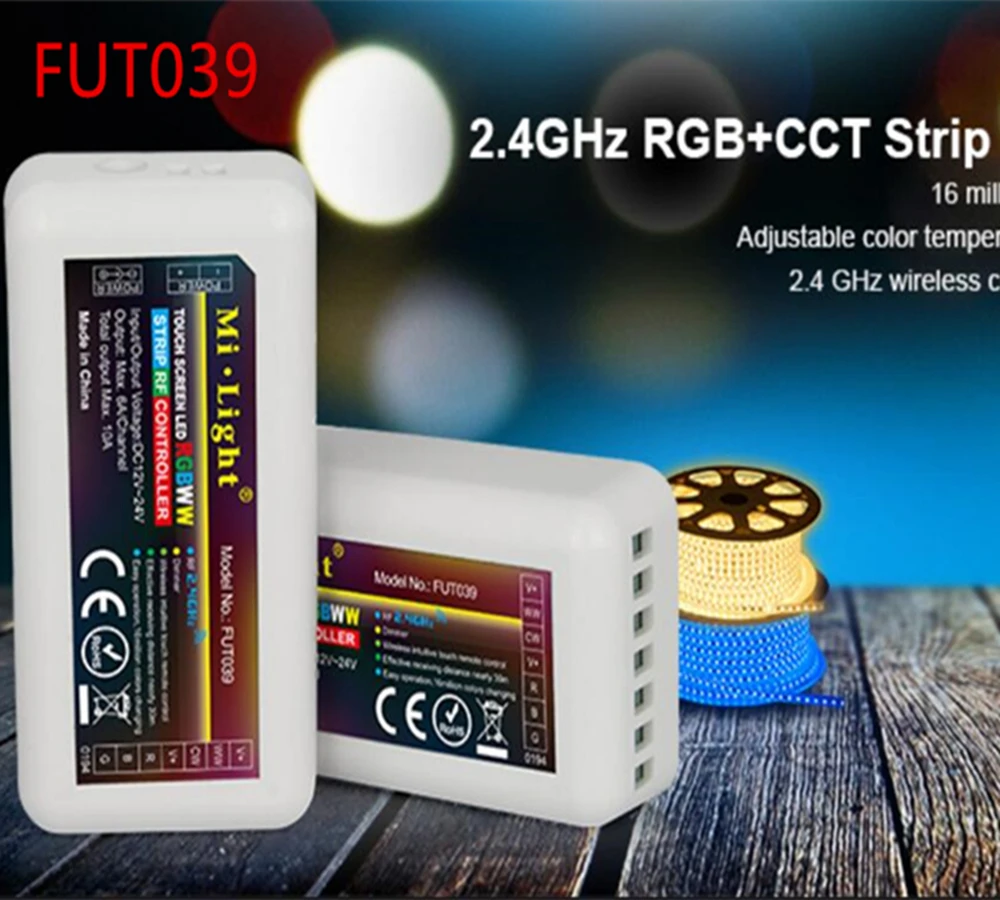 Mi Lumina 2.4 G Wireless 4-Zona FUT039 Receptor fără Fir RGB+CCT Controler cu LED-uri Dimmer pentru 5050 3528 RGB CCT Benzi cu Led-uri lampa cu Lumini de
