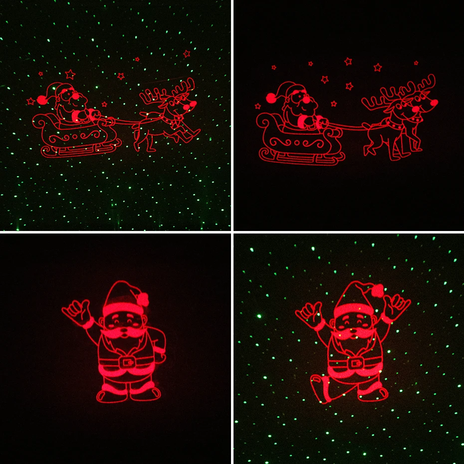 STRĂIN de Crăciun Laser Proiector de Mișcare Tema Red Santa Elan Sanie Static Puncte Verzi Stea în aer liber rezistent la apa Grădină Copac Spectacol de lumini