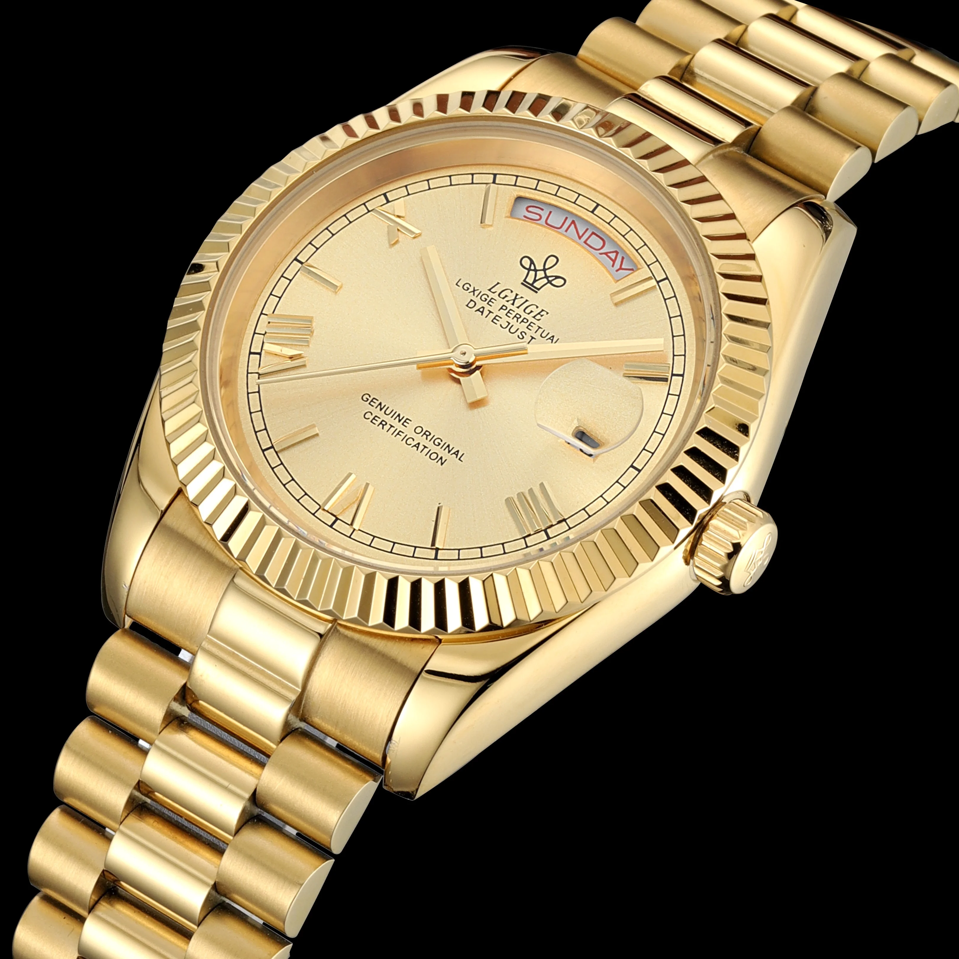 LGXIGE Brand de Lux Ceasuri Barbati Automată Ceas de Aur pentru Bărbați datejust Oțel Inoxidabil rezistent la apa Afaceri Sport AAA Ceas Mecanic