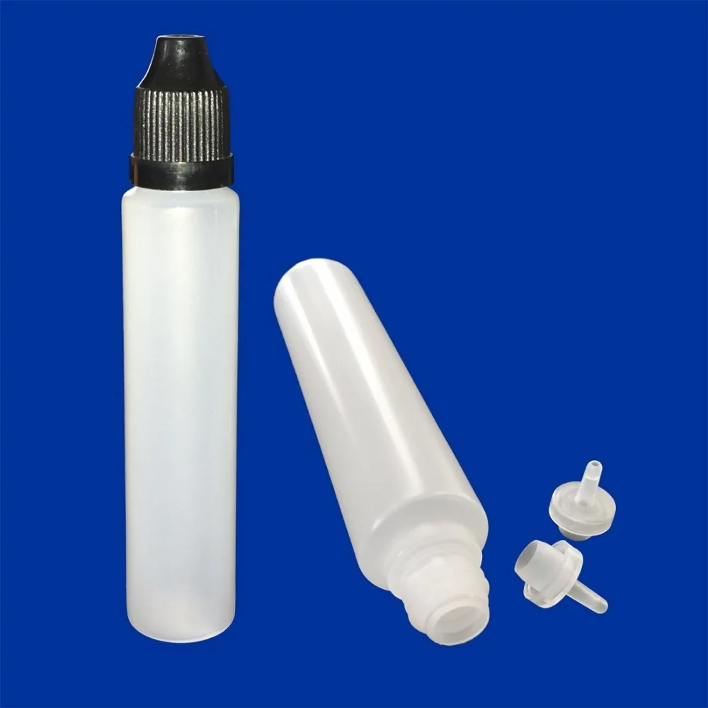 20buc 30ml Pen Style Ac Sticla Dropper Sticle de Plastic cu sigiliu Capac cu protecție pentru copii Și Lung Vârful Acului Sticla