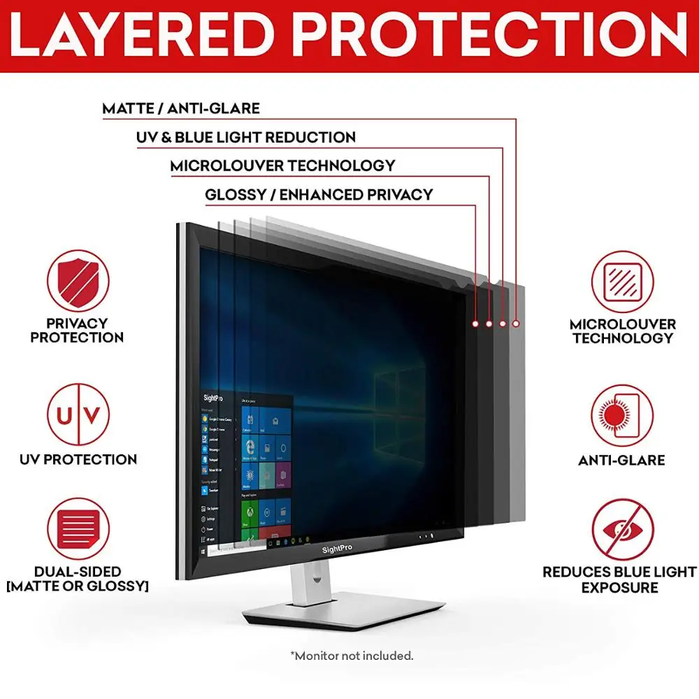 19.5 inch Filtru de Confidențialitate Ecran Folie de protecție pentru ecran Lat Desktop Monitoare 16:9 Raport
