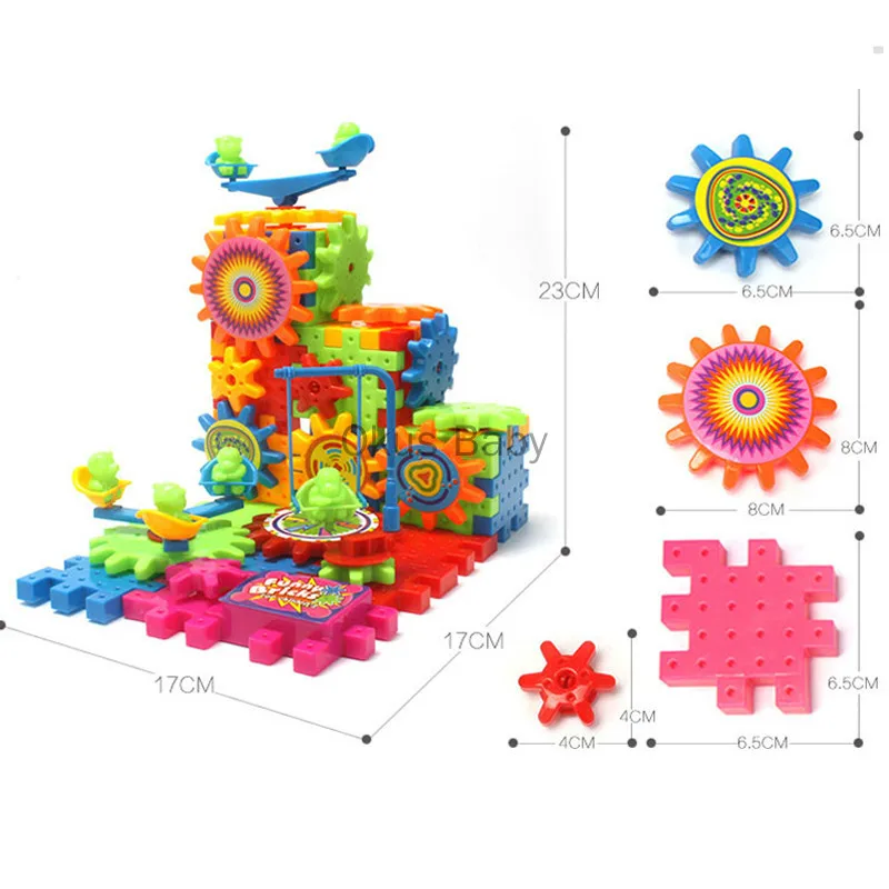 Okus 81 Piese Electrice Unelte Puzzle 3D Kituri de construcții Cărămizi din Plastic Jucării Educative Pentru Copii Jucarii Pentru Copii Cadou de Crăciun